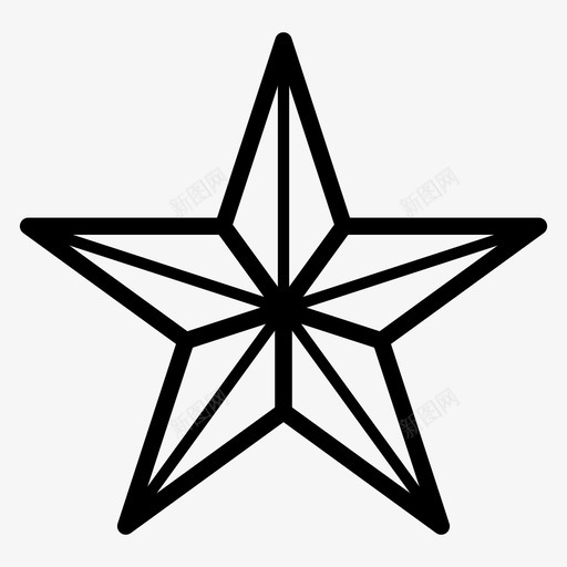 星星圣诞树装饰图标svg_新图网 https://ixintu.com 圣诞树 星星 树顶饰 装饰