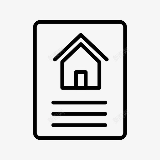 房屋文件文件重要文件图标svg_新图网 https://ixintu.com 房地产 房屋文件 报告 文件 重要文件