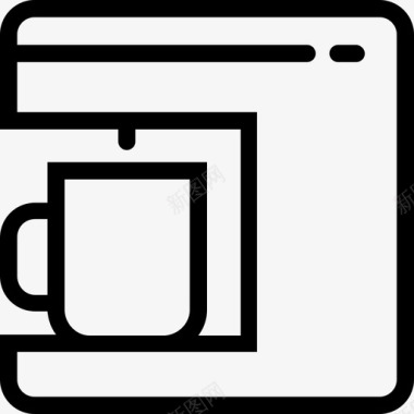 咖啡机商业图标图标