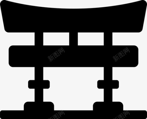 神道寺门亚洲日本图标图标