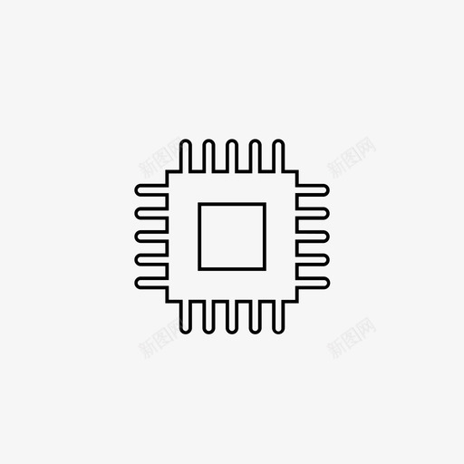 处理器芯片cpu图标svg_新图网 https://ixintu.com cpu ram 内存 处理器 微芯片 芯片