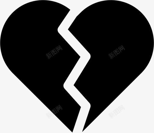 破碎的心分手伤害图标svg_新图网 https://ixintu.com 伤害 关系 分手 可爱充满 爱 痛苦 破碎的心
