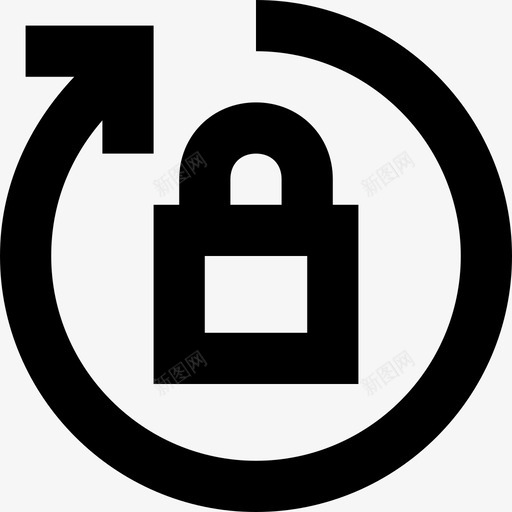更新密码锁定刷新图标svg_新图网 https://ixintu.com 刷新 同步 更改锁 更新密码 线要素图标集 锁定