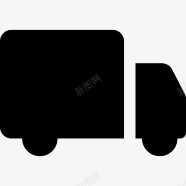 卡车填充的侧视图形状指向右侧运输接口和腹板图标图标