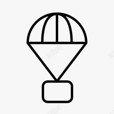 空运航空降落伞图标图标