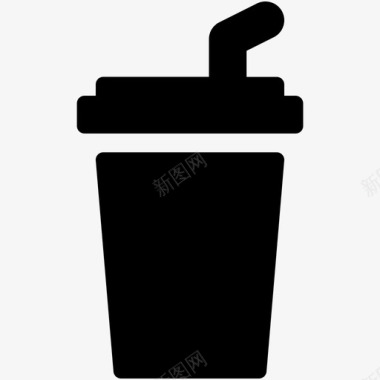 果汁杯冷咖啡一次性杯图标图标