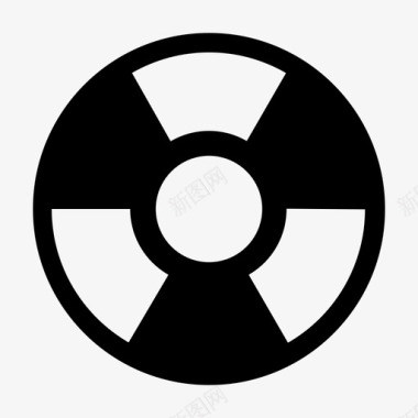 放射性警告危险能源图标图标