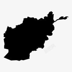 中亚地图阿富汗中亚国家图标高清图片