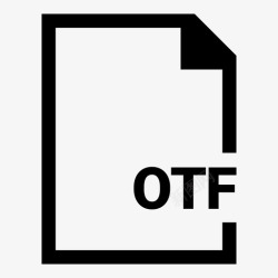 OpenTypeotf文档扩展名图标高清图片