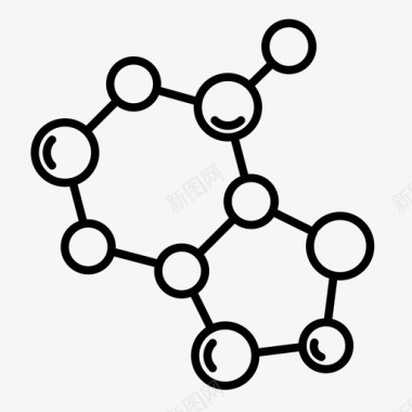 分子原子链图标图标