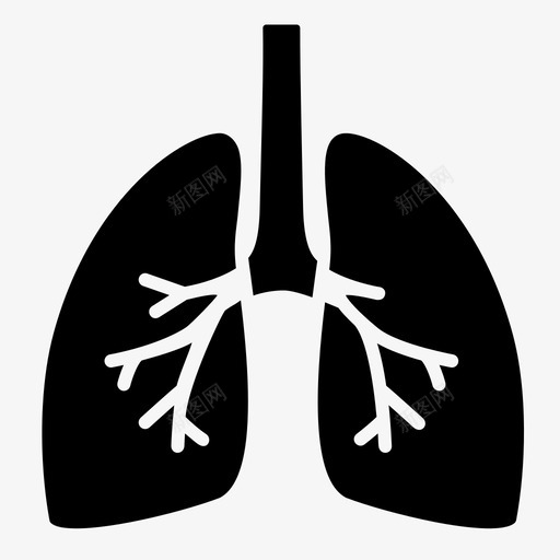 肺解剖学人肺图标svg_新图网 https://ixintu.com 人肺 医学图标 呼吸 肺 肺符号 解剖学