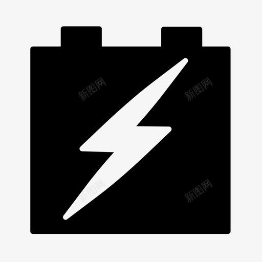 电池充电闪电图标svg_新图网 https://ixintu.com 充电 电池 电源 闪电