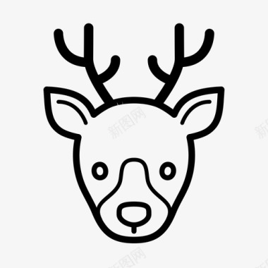 驯鹿圣诞节鲁道夫图标图标