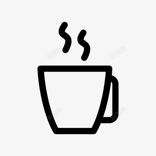 咖啡饮料热的图标svg_新图网 https://ixintu.com 咖啡 热的 饮料