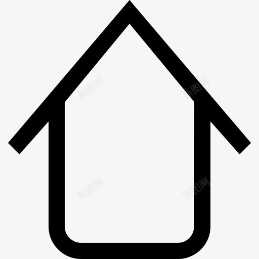 带房子形状轮廓符号的上箭头大马克杯线线形图标svg_新图网 https://ixintu.com 大马克杯线 带房子形状轮廓符号的上箭头 线形