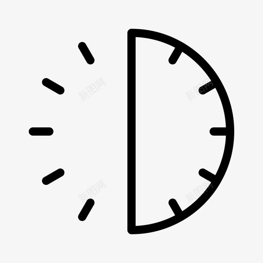 半小时时钟倒计时图标svg_新图网 https://ixintu.com 倒计时 半小时 周期 手表 时钟 时间