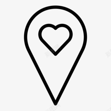 最喜欢的地点地理位置爱情图标图标