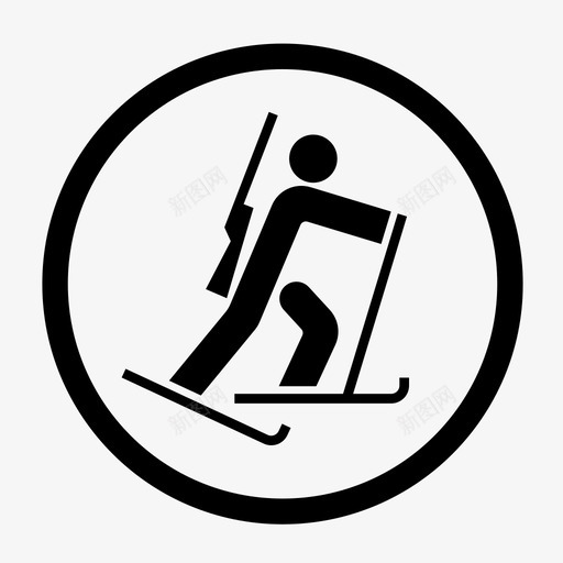 滑雪比赛奥运会图标svg_新图网 https://ixintu.com 奥运会 比赛 滑雪 运动 雪