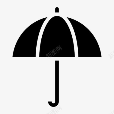 伞雨航海和海洋雕文图标图标