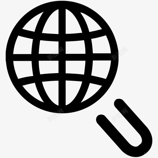 全球搜索地理查找互联网图标svg_新图网 https://ixintu.com 互联网 位置搜索 全球搜索 地理查找 搜索引擎优化和网络图标