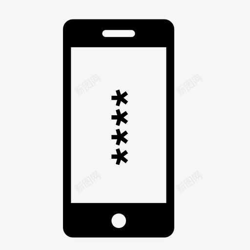 手机密码应用程序锁图标svg_新图网 https://ixintu.com 应用程序 手机密码 锁