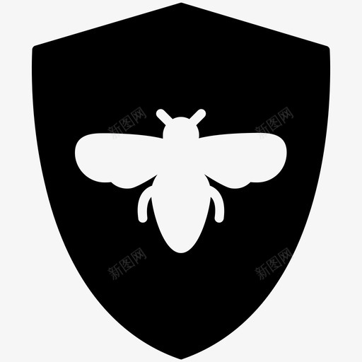 蜜蜂保护保护健康图标svg_新图网 https://ixintu.com 保护 健康 盾牌 美味农场雕文 蜂蜜 蜜蜂保护