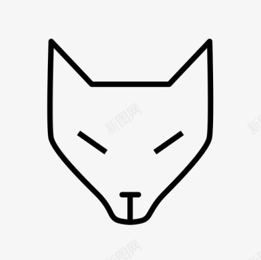 狐狸动物狐狸头图标图标