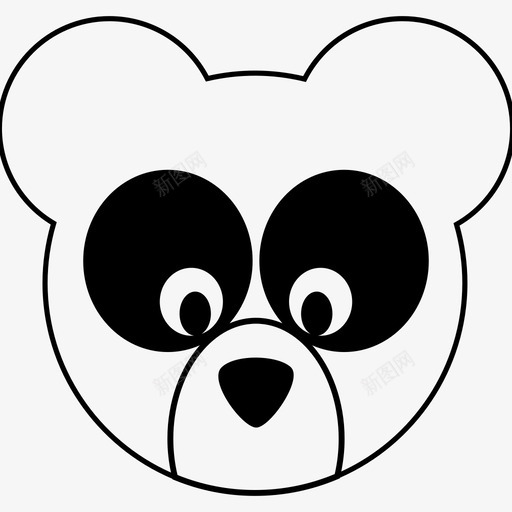 熊动物可爱图标svg_新图网 https://ixintu.com 动物 可爱 熊 自然 野生