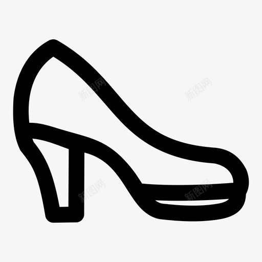 高跟鞋时尚现代图标svg_新图网 https://ixintu.com 女鞋 时尚 现代 穿 高跟鞋