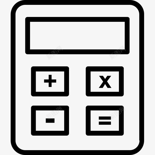 计算器会计计算设备图标svg_新图网 https://ixintu.com 会计 教育线图标 数字计算器 数学 计算器 计算设备