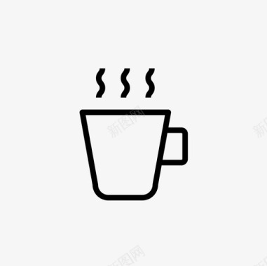 咖啡杯咖啡厅咖啡休息时间图标图标
