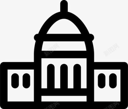 国会山建筑国会图标图标