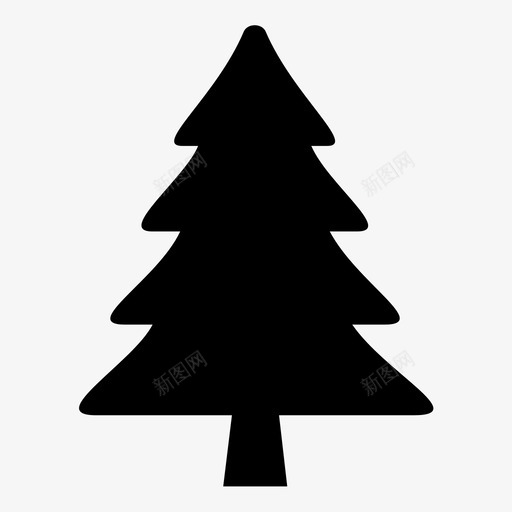 圣诞树松树云杉图标svg_新图网 https://ixintu.com 云杉 圣诞树 圣诞节 我的圣诞 松树