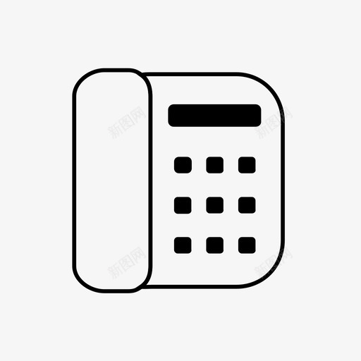 电话通讯手持电话图标svg_新图网 https://ixintu.com 固定电话 手持电话 电话 设备和多媒体 通讯