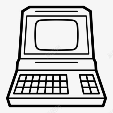 复古电脑旧电脑图标图标