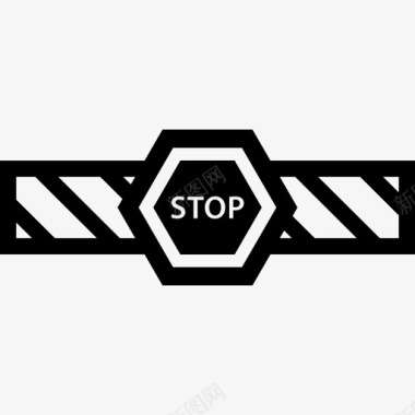 交通信号交通道路的停车屏障图标图标