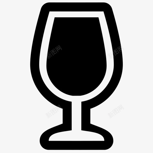 玻璃杯白兰地饮料图标svg_新图网 https://ixintu.com 满杯 玻璃杯 白兰地 葡萄酒 饮料