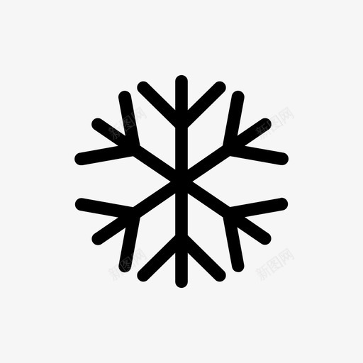 雪花寒冷天气图标svg_新图网 https://ixintu.com 冰存在 天气 天气图标集 寒冷 雪花