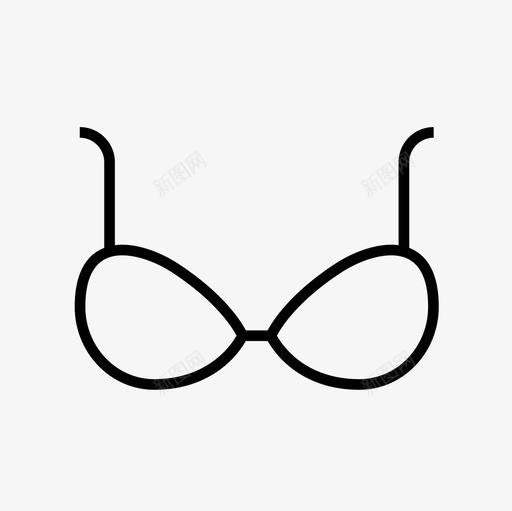 胸罩比基尼性感图标svg_新图网 https://ixintu.com 内衣 性感 比基尼 胸罩 薄布料图标集