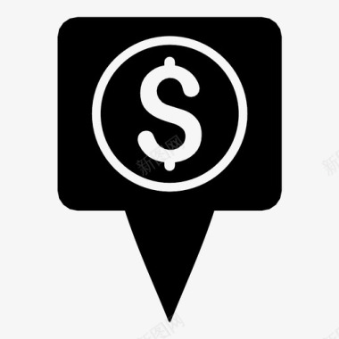 货币地图标记业务方向图标