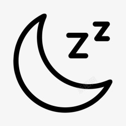 晚安图标晚安瞌睡月亮图标高清图片
