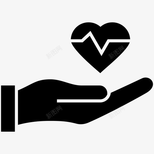 医疗保健心脏心脏保险图标svg_新图网 https://ixintu.com 医疗 医疗保健 心脏 心脏保险 手和护理