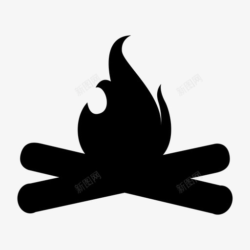 营火篝火火焰图标svg_新图网 https://ixintu.com 火和火焰 火焰 篝火 营火