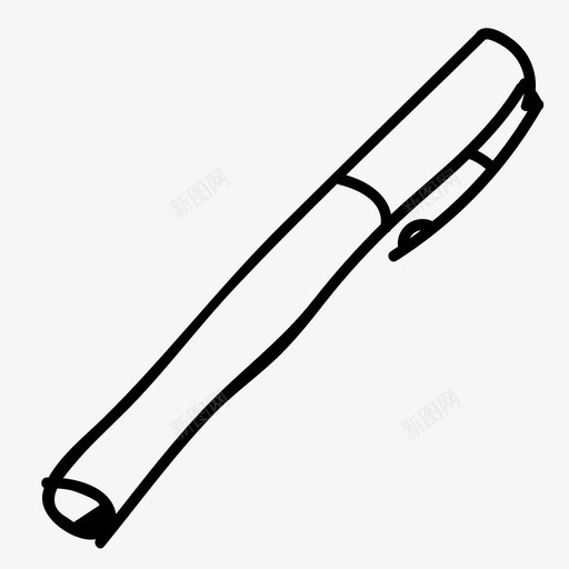 钢笔绘图记号笔图标svg_新图网 https://ixintu.com 书写 夏比 手绘网络图标 绘图 记号笔 钢笔