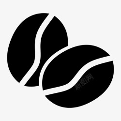 咖啡豆阿拉比卡种子图标图标