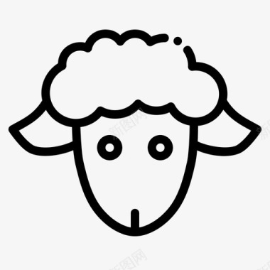 羔羊牲畜肉图标图标
