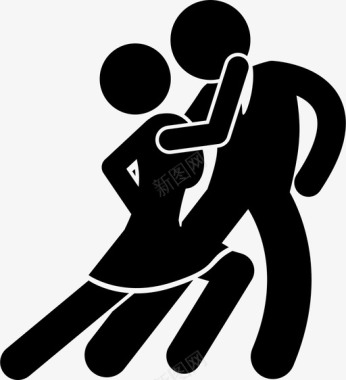 拉丁舞古典情侣图标图标