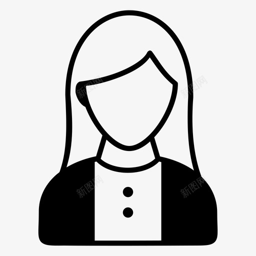 女商人化身美女图标svg_新图网 https://ixintu.com 企业家 化身 女商人 美女