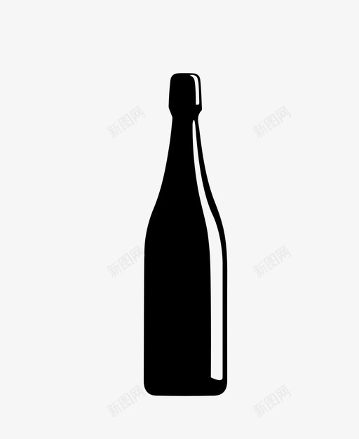 香槟瓶派对起泡酒图标svg_新图网 https://ixintu.com 派对 起泡酒 香槟瓶