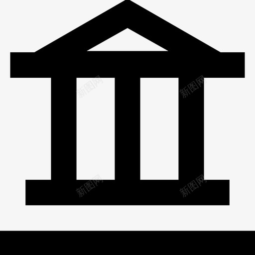 银行建筑庭院图标svg_新图网 https://ixintu.com 庭院 建筑 房地产 系列基本图标1 银行